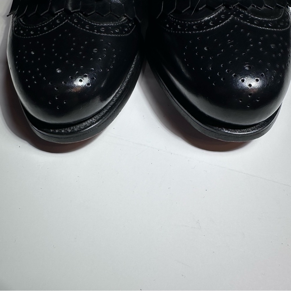 Bostonian Sz 10 EEE Tasseled Wingtip Slip-on Dress Shoes - Picture 5 of 12